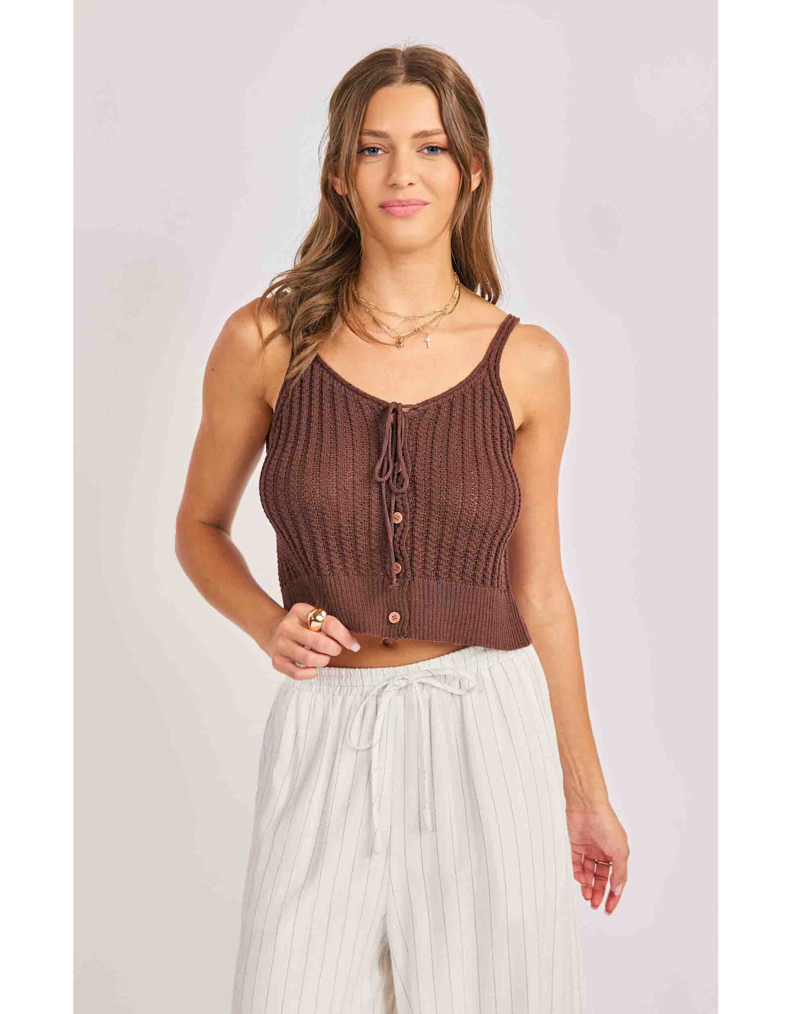 Sadie & Sage Sadie & Sage - Marlow Sweater Vest (Brown)