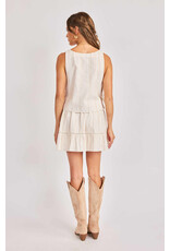 Sadie & Sage Sadie & Sage - Heartland Lace Trim Mini Skirt (Cream)