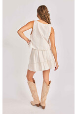 Sadie & Sage Sadie & Sage - Heartland Lace Trim Mini Skirt (Cream)