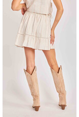 Sadie & Sage Sadie & Sage - Heartland Lace Trim Mini Skirt (Cream)