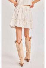 Sadie & Sage Sadie & Sage - Heartland Lace Trim Mini Skirt (Cream)