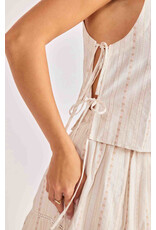 Sadie & Sage Sadie & Sage - Heartland Side Tie Sleeveless Top (Cream)