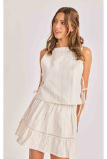 Sadie & Sage Sadie & Sage - Heartland Side Tie Sleeveless Top (Cream)