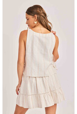 Sadie & Sage Sadie & Sage - Heartland Side Tie Sleeveless Top (Cream)