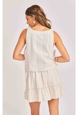 Sadie & Sage Sadie & Sage - Heartland Side Tie Sleeveless Top (Cream)
