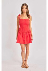 Sadie & Sage Sadie & Sage - Canyon Pintuck Tie Mini Dress (Red)