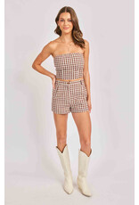 Sadie & Sage Sadie & Sage - Mustang Gingham Tube Top (Brown)
