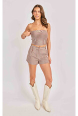 Sadie & Sage Sadie & Sage - Mustang Gingham Tube Top (Brown)