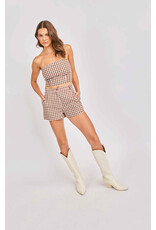 Sadie & Sage Sadie & Sage - Mustang Gingham Tube Top (Brown)