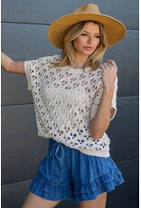 ee:some Denim Ruffle Shorts