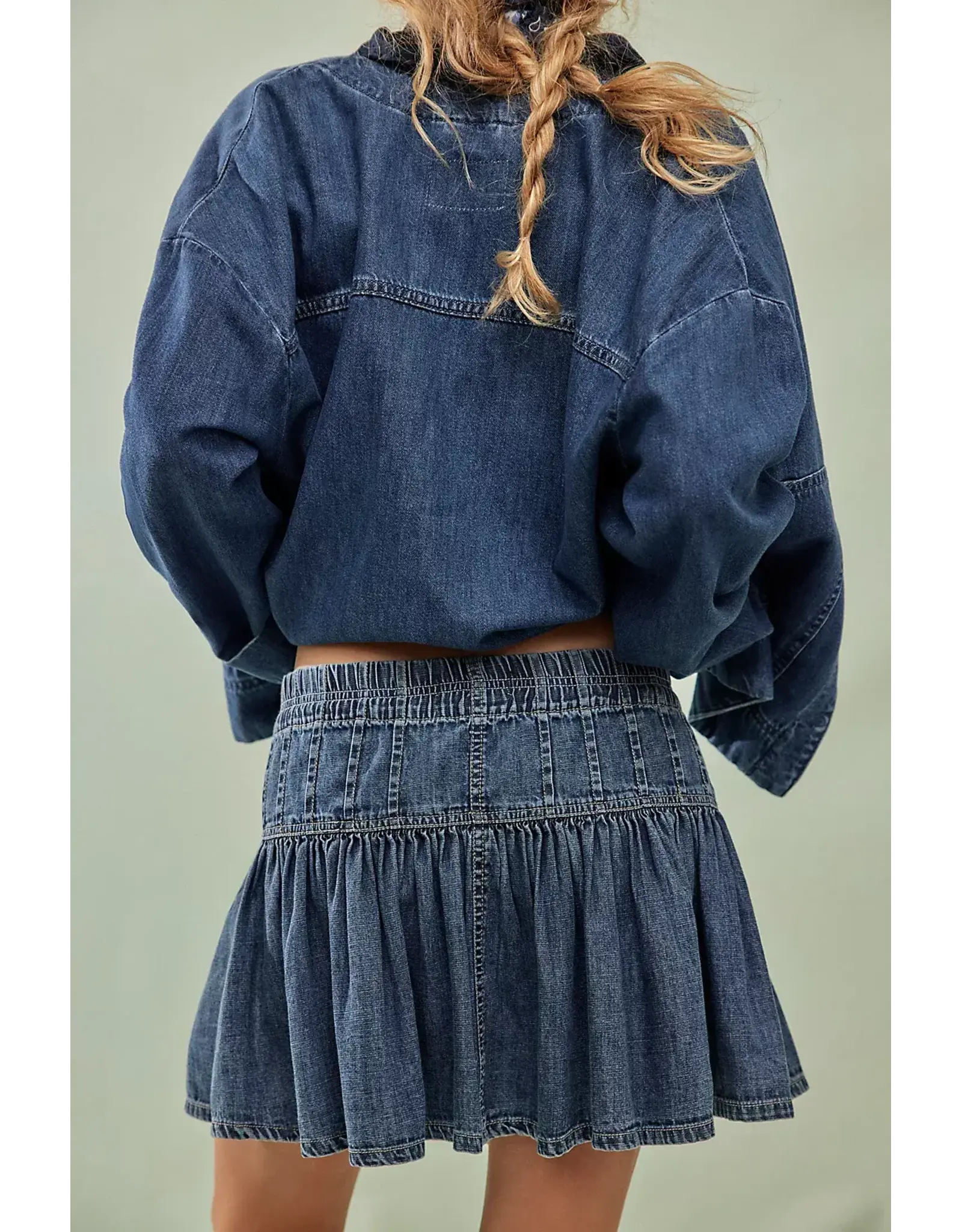 Free people Free People Roselle Denim Mini (High Tide)