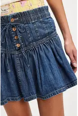 Free people Free People Roselle Denim Mini (High Tide)