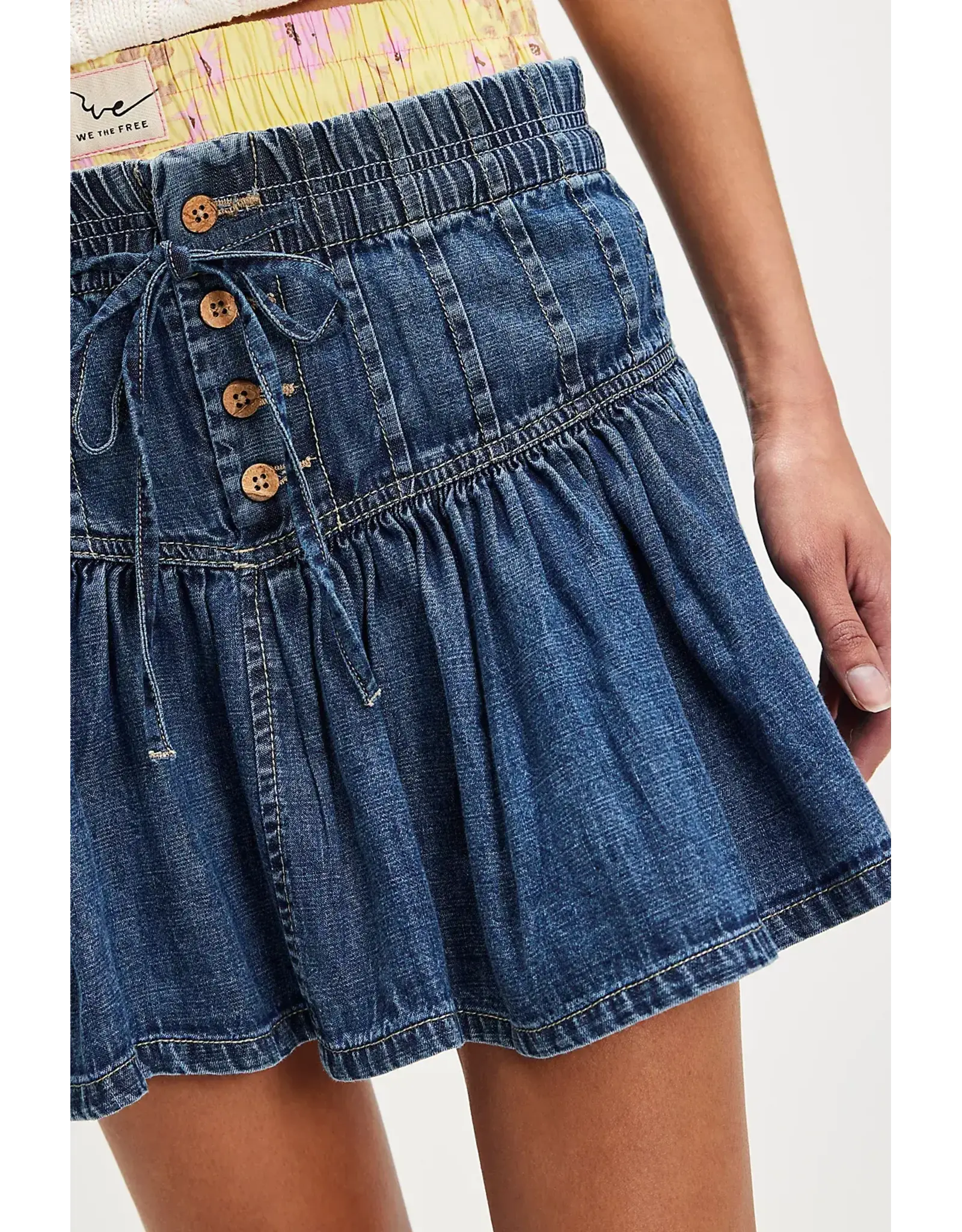 Free people Free People Roselle Denim Mini (High Tide)