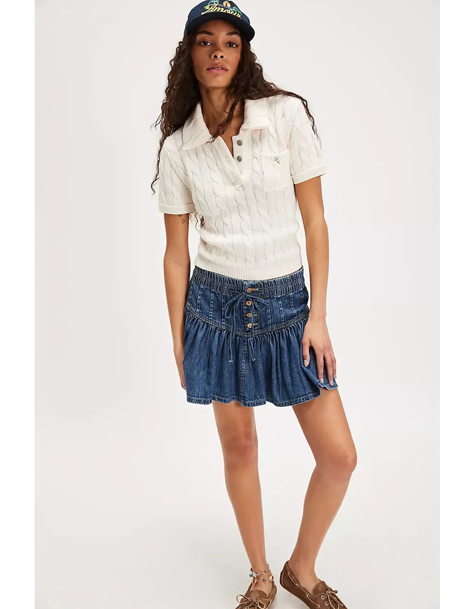 Free people Free People Roselle Denim Mini (High Tide)