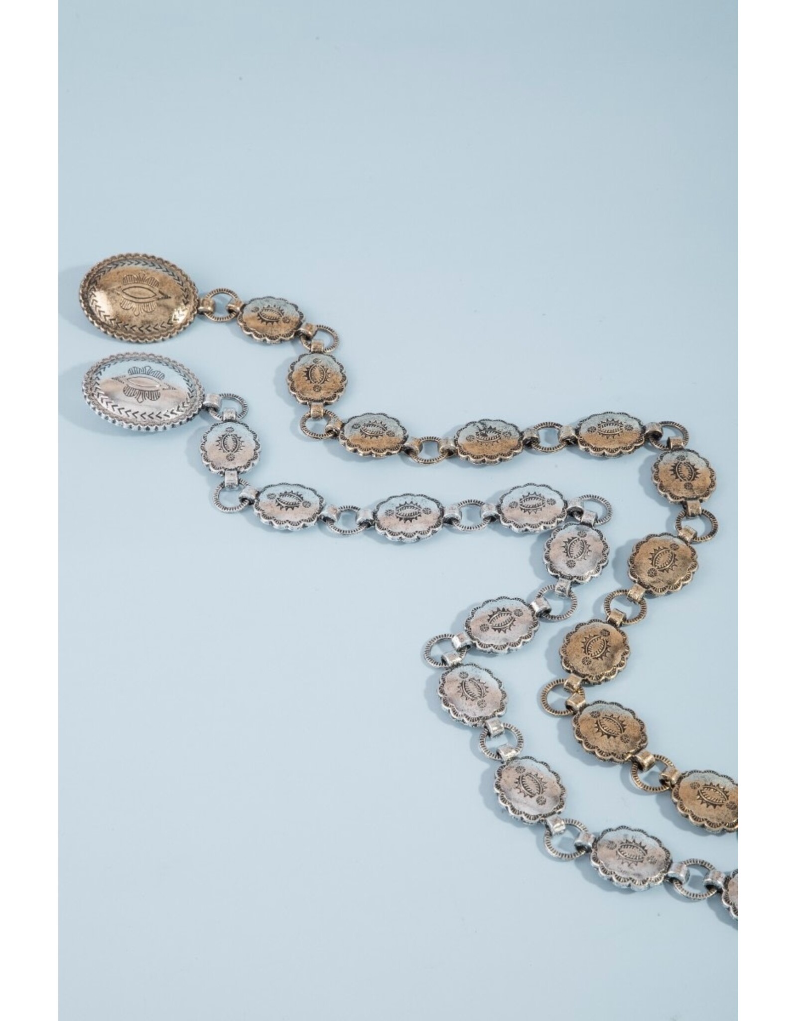 Fame Accessories Oval Chain Link Belt (Gold)