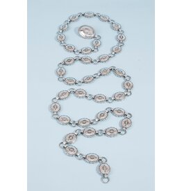 Fame Accessories Oval Chain Link Belt (Silver)