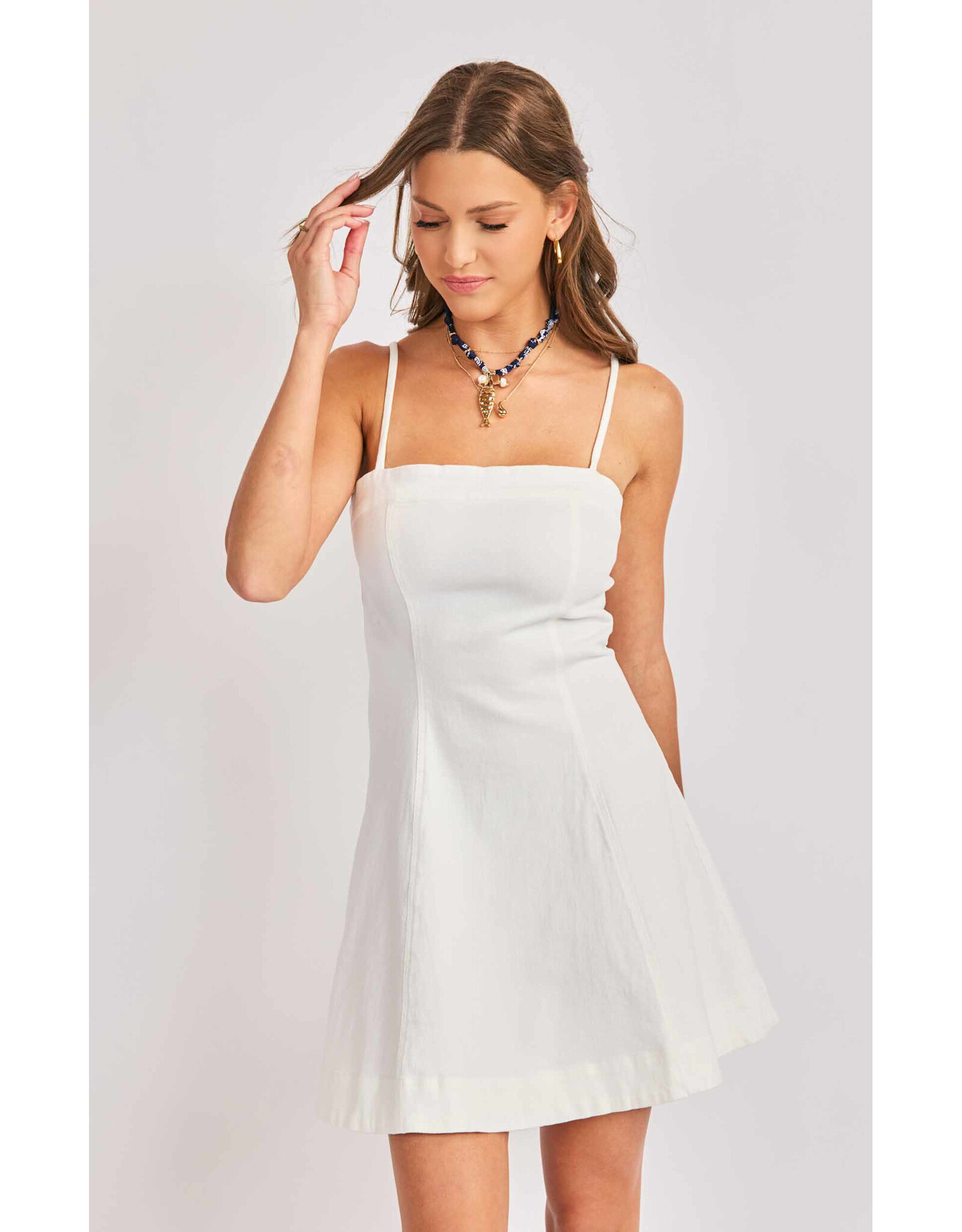 Sadie & Sage Sadie & Sage - Clear Eyes Mini Dress (White)