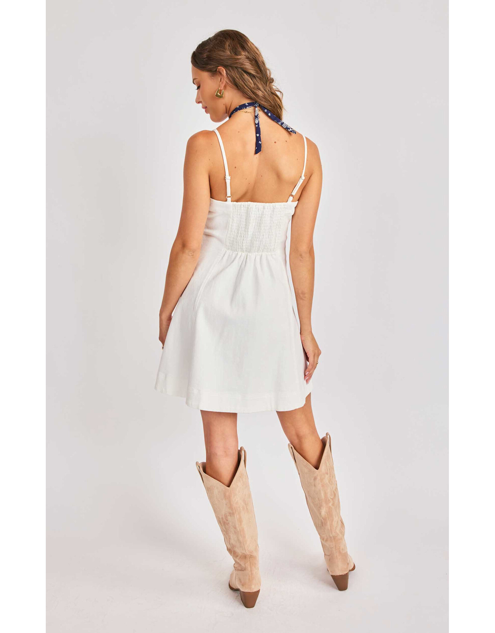 Sadie & Sage Sadie & Sage - Clear Eyes Mini Dress (White)