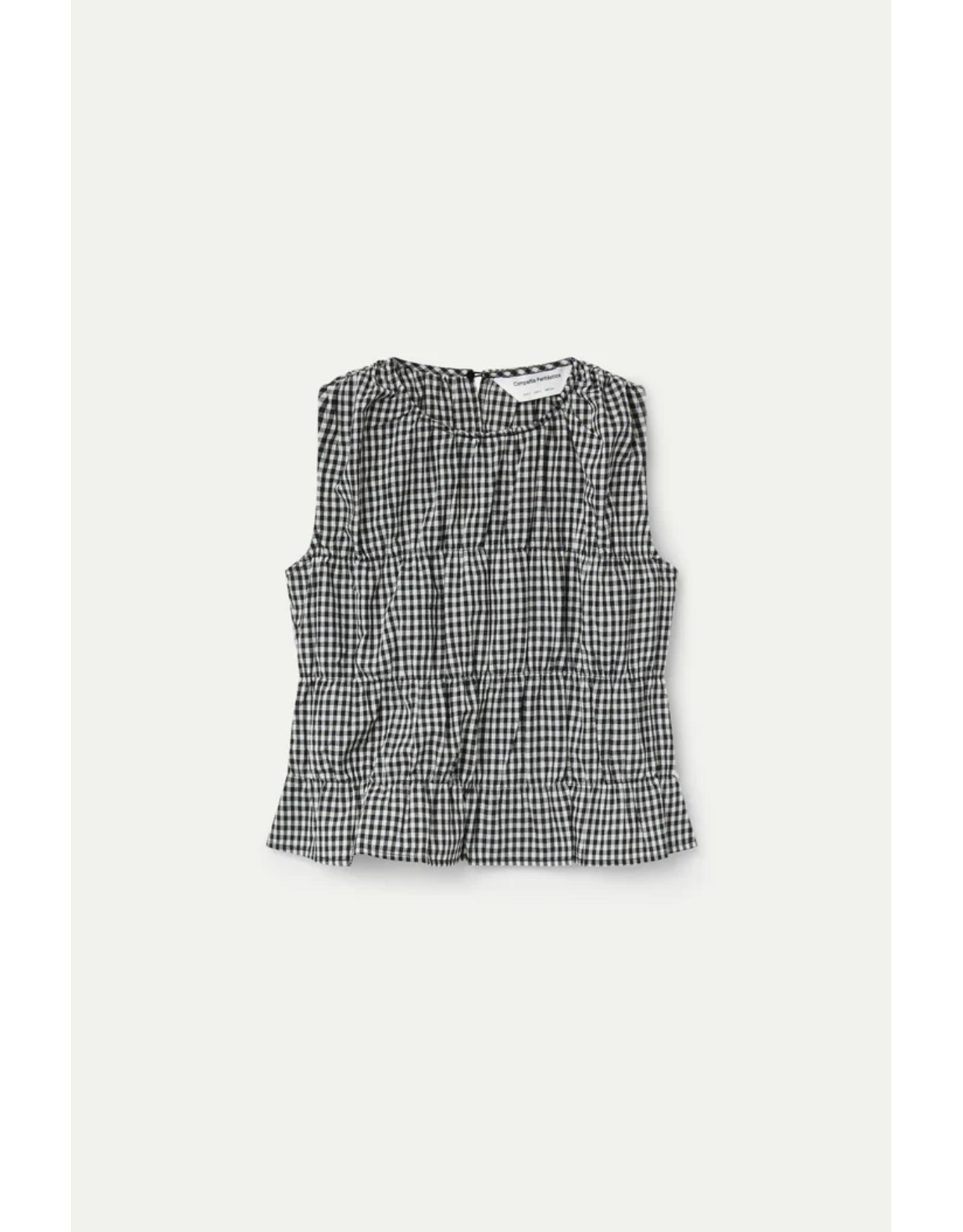 Compania Fantastica Compania Fantastica -  Gingham Top (Black)