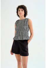 Compania Fantastica Compania Fantastica -  Gingham Top (Black)