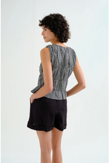 Compania Fantastica Compania Fantastica -  Gingham Top (Black)