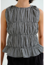 Compania Fantastica Compania Fantastica -  Gingham Top (Black)
