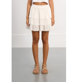 Molly Bracken Molly Bracken -  Tiered Skirt (White)