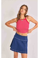 Sadie & Sage Sadie & Sage - Jukebox Knit Tank (Red / White)