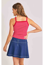 Sadie & Sage Sadie & Sage - Jukebox Knit Tank (Red / White)