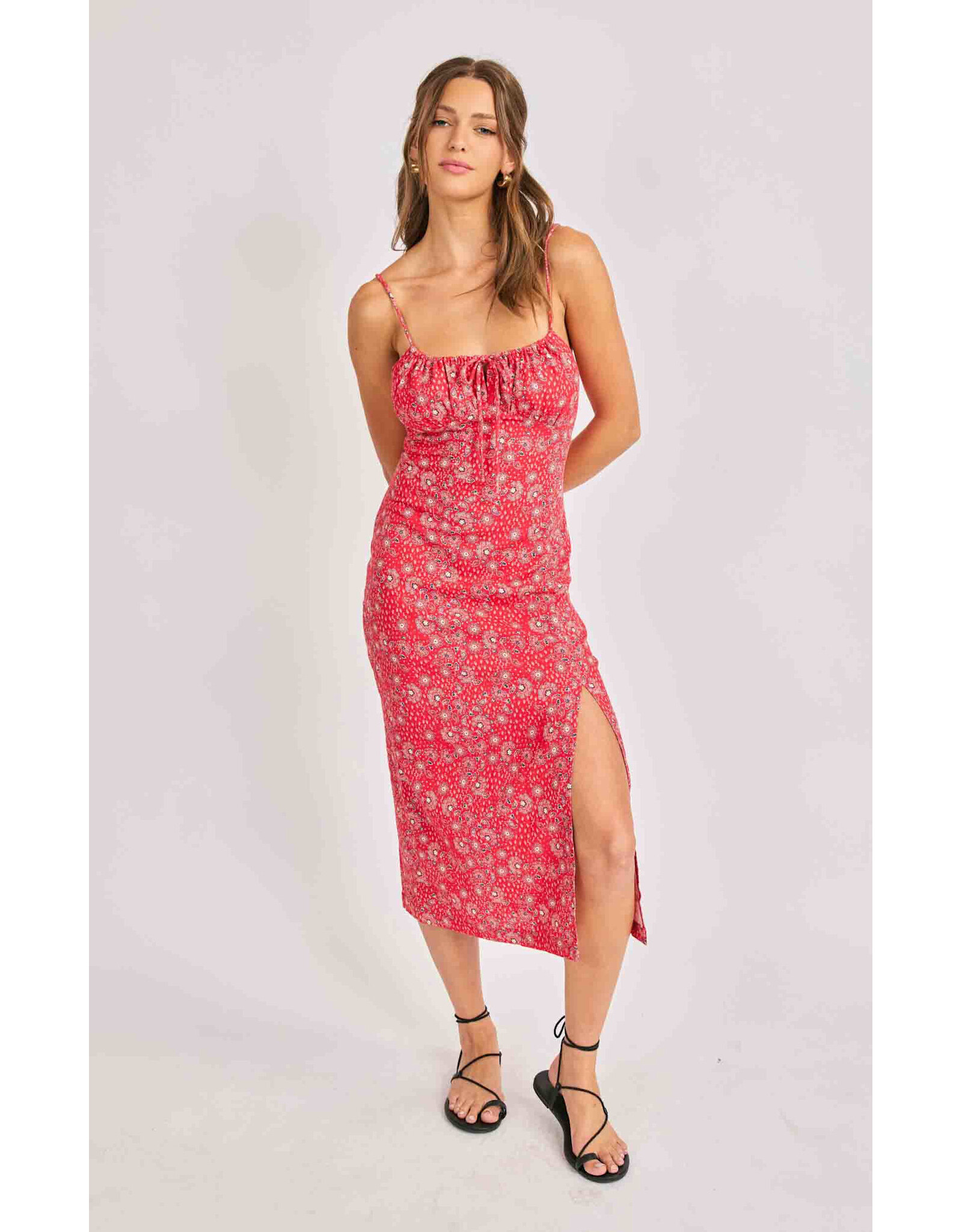Sadie & Sage Sadie & Sage - Firecracker Midi Dress (Red)