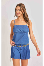 Sadie & Sage Sadie & Sage - Rango Chambray Tank (Dark Chambray)