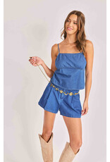 Sadie & Sage Sadie & Sage - Rango Chambray Tank (Dark Chambray)