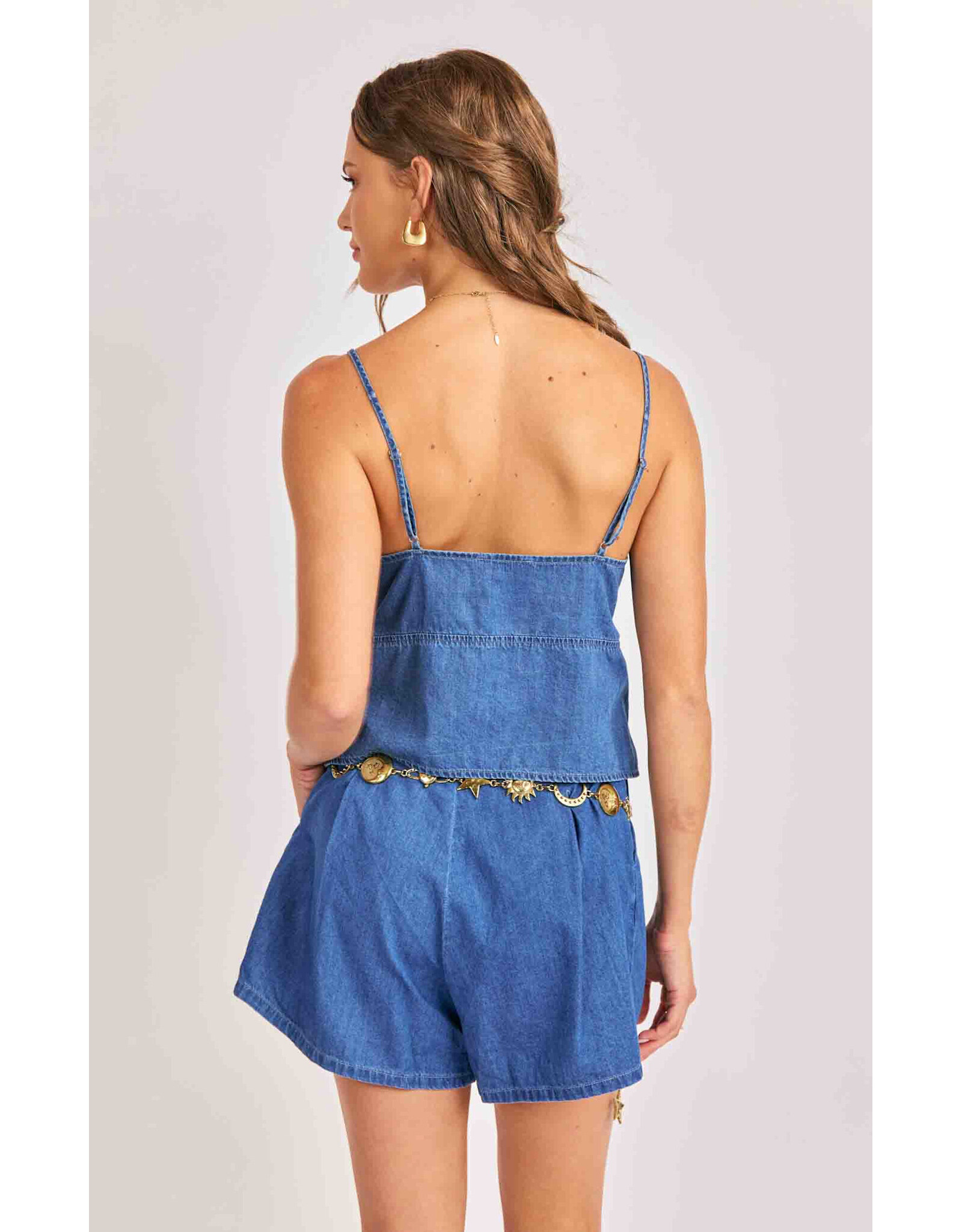 Sadie & Sage Sadie & Sage - Rango Chambray Tank (Dark Chambray)