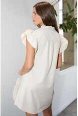 ee:some Short Sleeve Dress (Bone)