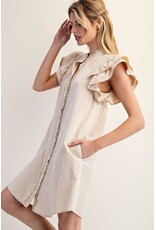 ee:some Short Sleeve Dress (Bone)