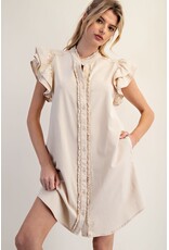 ee:some Short Sleeve Dress (Bone)
