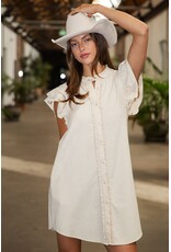 ee:some Short Sleeve Dress (Bone)