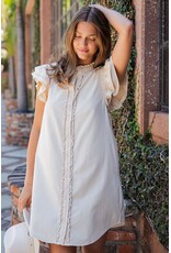 ee:some Short Sleeve Dress (Bone)