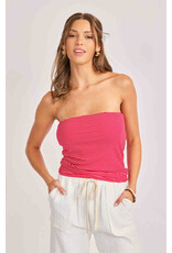 Sadie & Sage Sadie & Sage - Jukebox Knit Tube Top (Red / White)