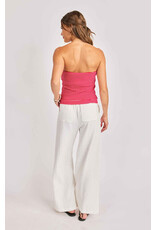 Sadie & Sage Sadie & Sage - Jukebox Knit Tube Top (Red / White)