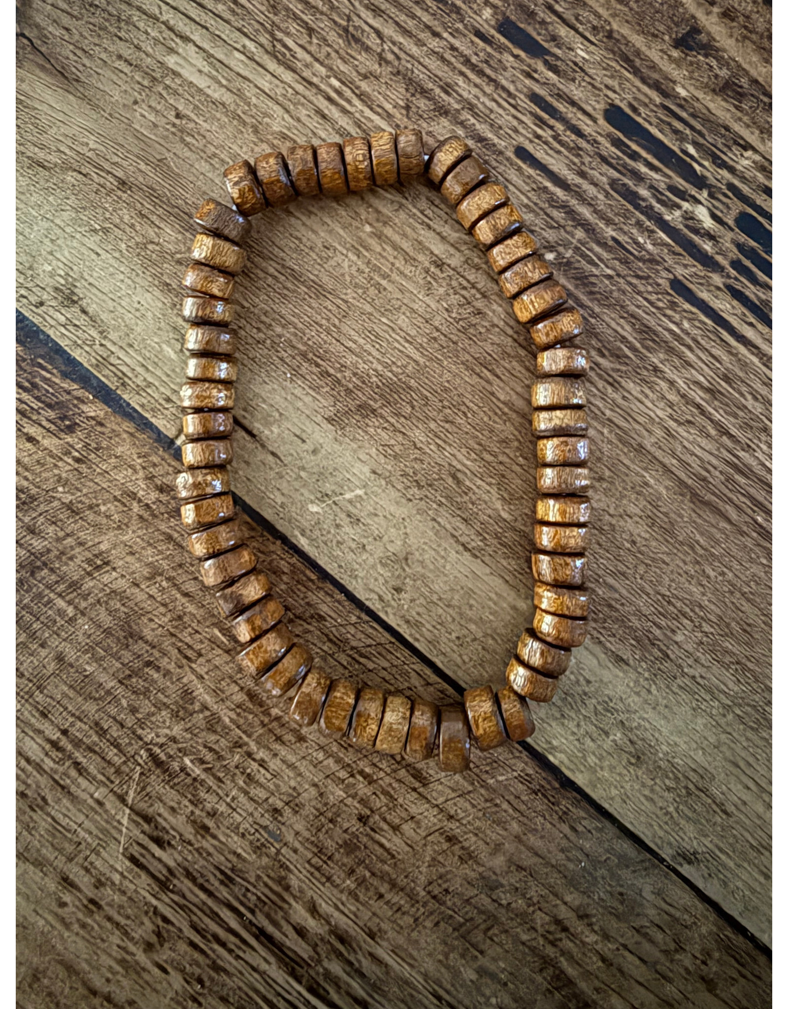 Fame Accessories Western Wooden Bead and Braid Stackable Bracelets