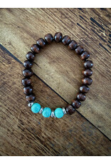 Fame Accessories Western Wooden Bead and Braid Stackable Bracelets