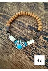 Fame Accessories Western Wooden Beads Stackable Bracelets