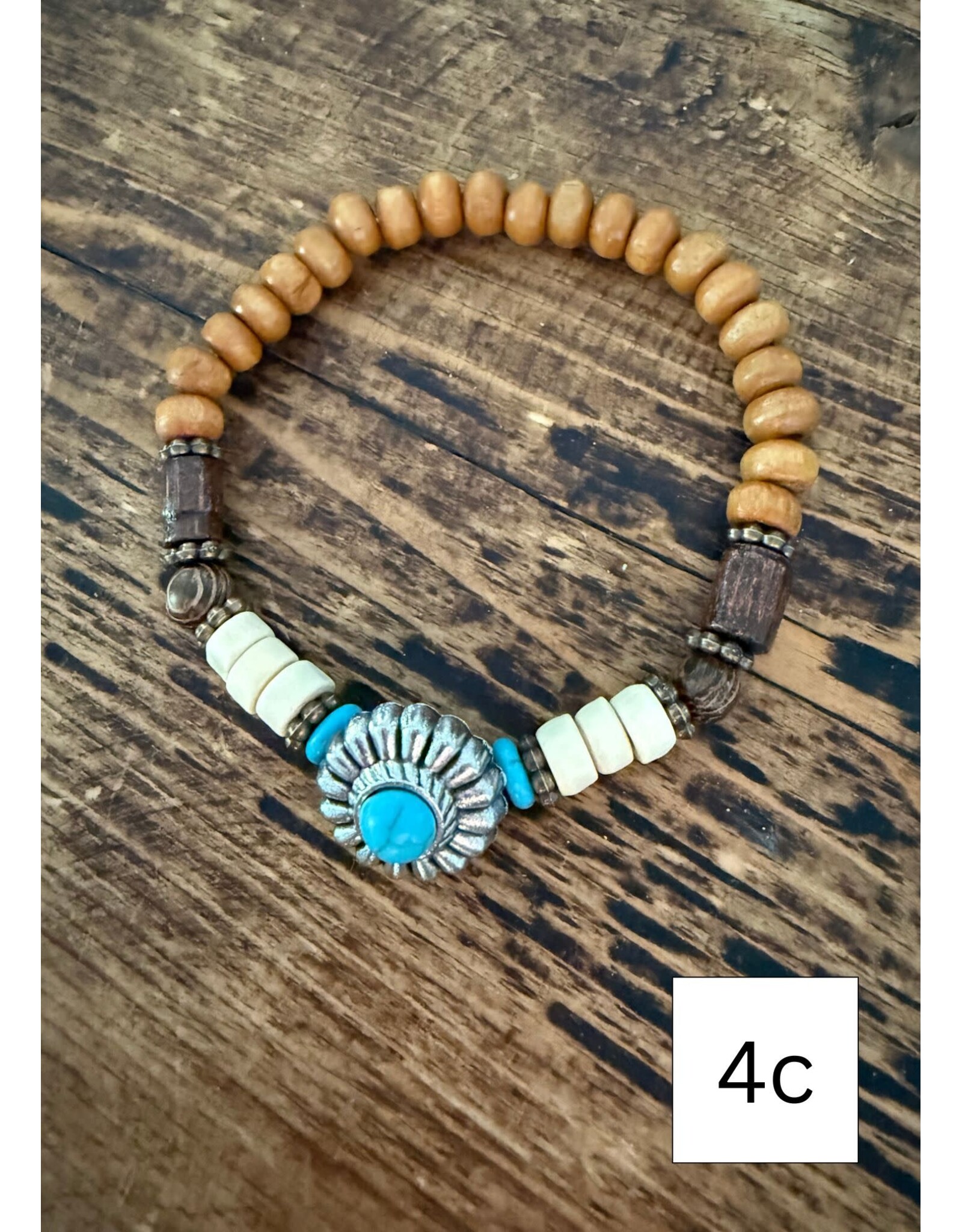 Fame Accessories Western Wooden Beads Stackable Bracelets