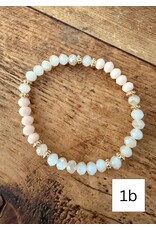 L&B Creations Assorted Natural and Gold Beaded Bracelets