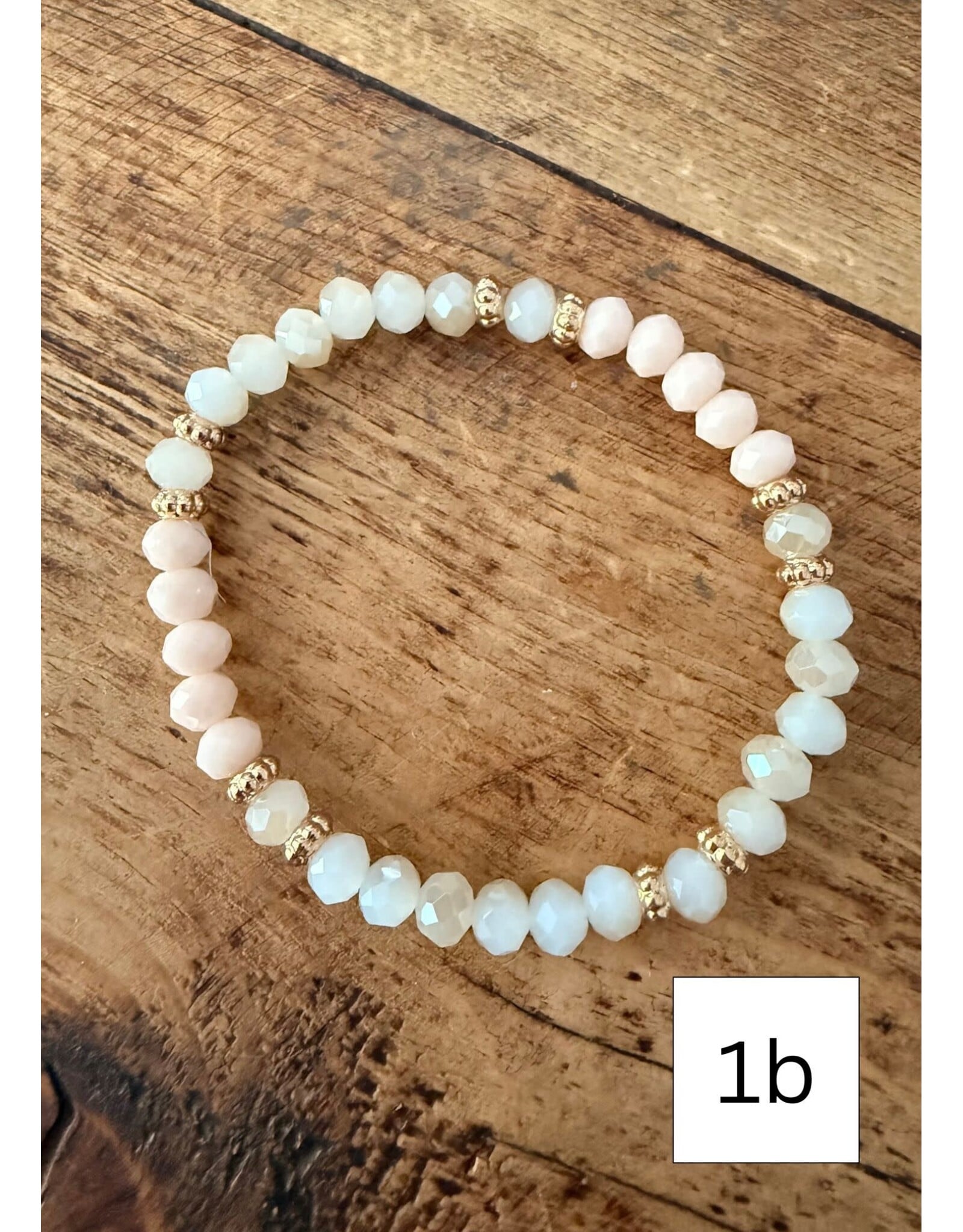 L&B Creations Assorted Natural and Gold Beaded Bracelets