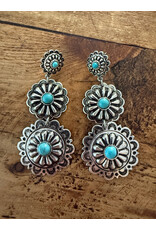 L&B Creations Western Circular Drop Earrings