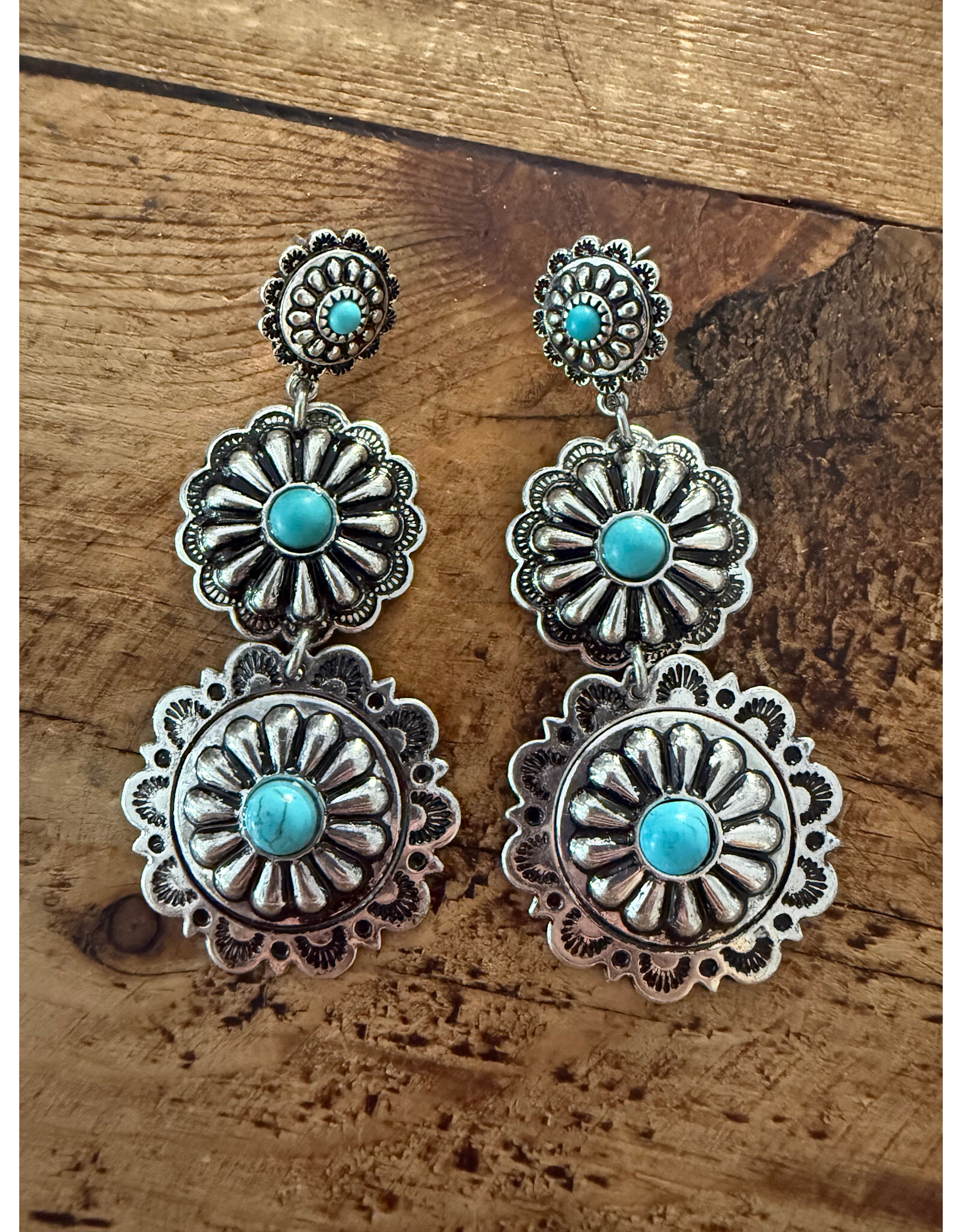 L&B Creations Western Circular Drop Earrings