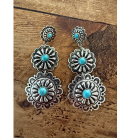 L&B Creations Western Circular Drop Earrings