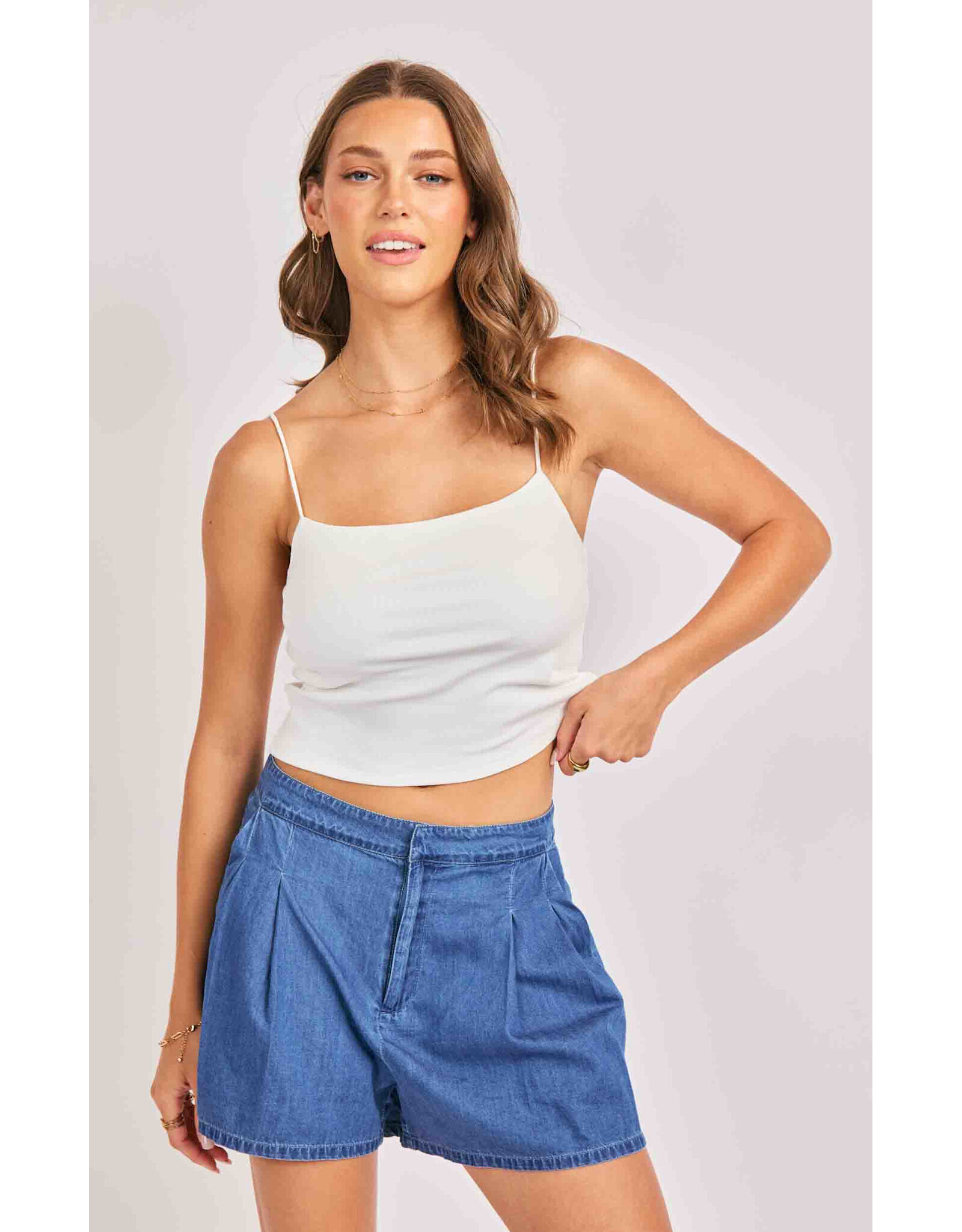 Sadie & Sage Sadie & Sage - Ruby Knit Tank (White)